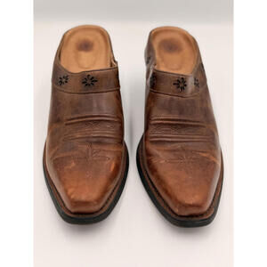 ARIAT Mules Cowboy Western Wear Leather Shoes Style #13302 Sz. 7B Clogs